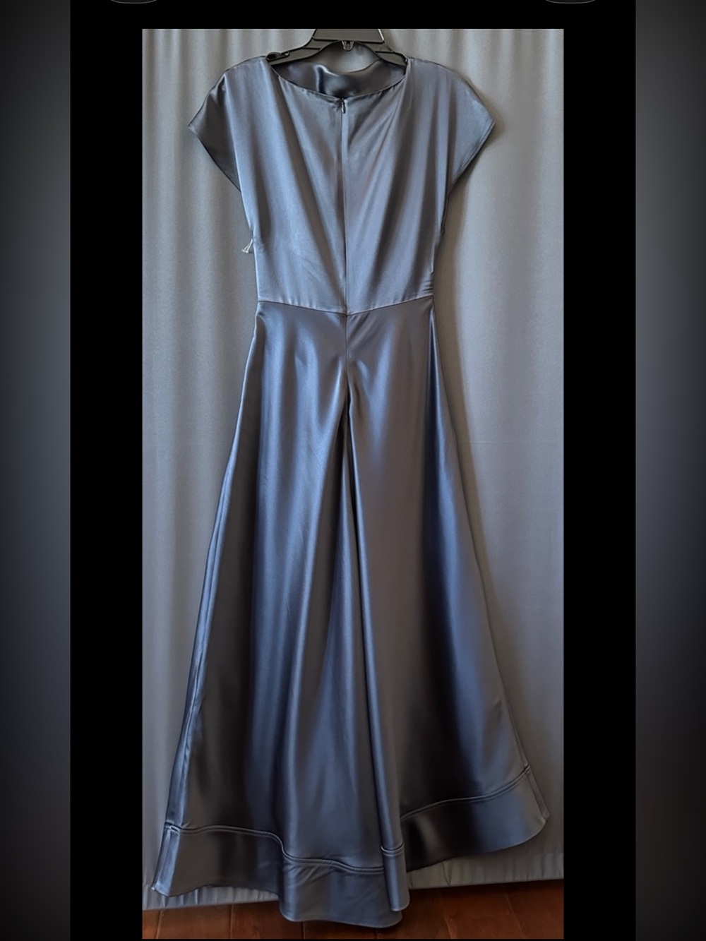 Acler Glatton Gathered Satin Maxi Dress,sz 6, New, Gray - Picture 11 of 15